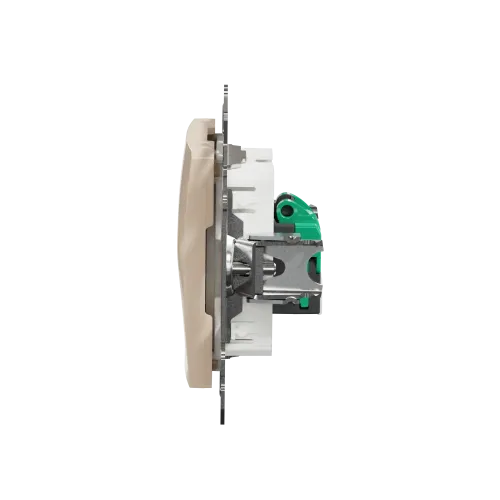 Компьютерная розетка RJ45 кат. 5е UTP, бежевый, Sedna Design SDD112451