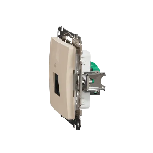 Компьютерная розетка RJ45 кат. 5е UTP, бежевый, Sedna Design SDD112451