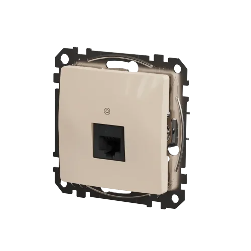Компьютерная розетка RJ45 кат. 5е UTP, бежевый, Sedna Design SDD112451