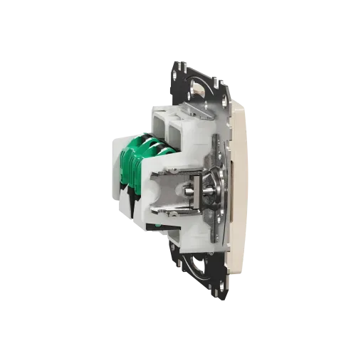 Компьютерная розетка 2 х RJ45 кат. 5е UTP, бежевый, Sedna Design SDD112452
