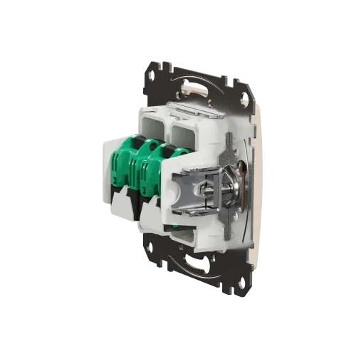 Компьютерная розетка 2 х RJ45 кат. 5е UTP, бежевый, Sedna Design SDD112452