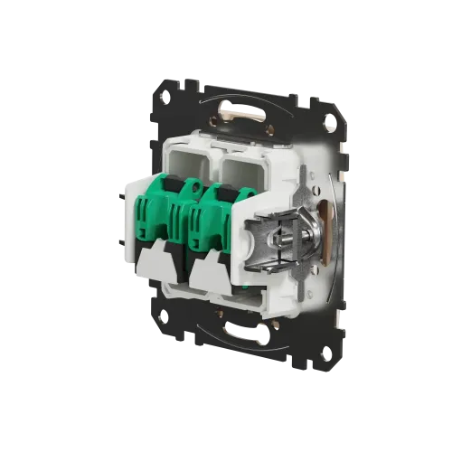Компьютерная розетка 2 х RJ45 кат. 5е UTP, бежевый, Sedna Design SDD112452