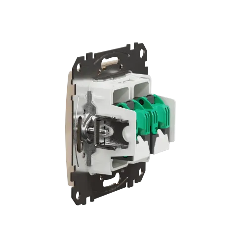 Компьютерная розетка 2 х RJ45 кат. 5е UTP, бежевый, Sedna Design SDD112452
