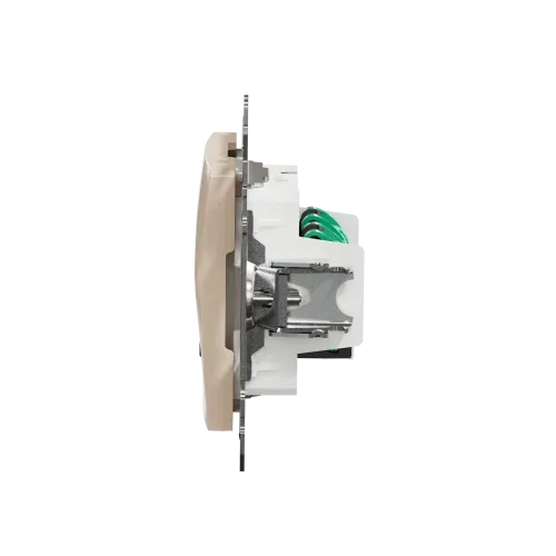 Компьютерная розетка 2 х RJ45 кат. 5е UTP, бежевый, Sedna Design SDD112452