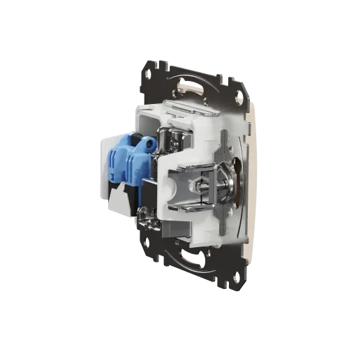 Розетка телевизионная и компьютерная TV+RJ45 кат. 6 UTP, бежевый, Sedna Design SDD112469T