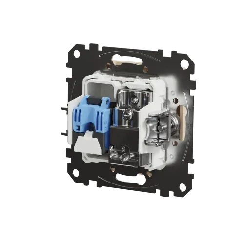 Розетка телевизионная и компьютерная TV+RJ45 кат. 6 UTP, бежевый, Sedna Design SDD112469T