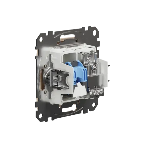 Розетка телевизионная и компьютерная TV+RJ45 кат. 6 UTP, бежевый, Sedna Design SDD112469T