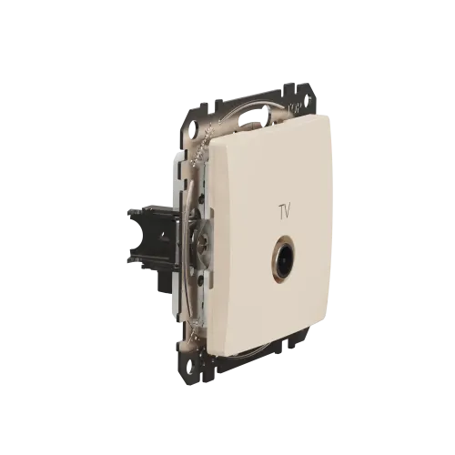 Розетка телевизионная конечная, бежевый, Sedna Design SDD112471