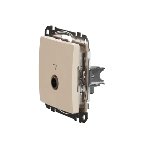 Розетка телевизионная конечная, бежевый, Sedna Design SDD112471