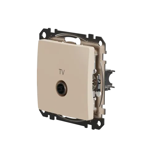 Розетка телевизионная конечная, бежевый, Sedna Design SDD112471