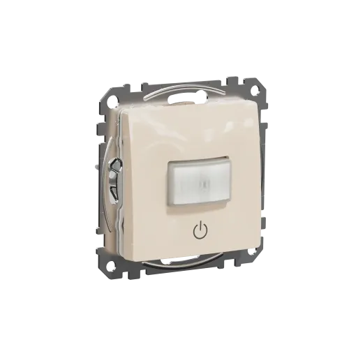 Датчик движения с кнопкой, бежевый, Sedna Design SDD112504