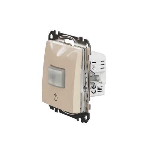 Датчик движения с кнопкой, бежевый, Sedna Design SDD112504