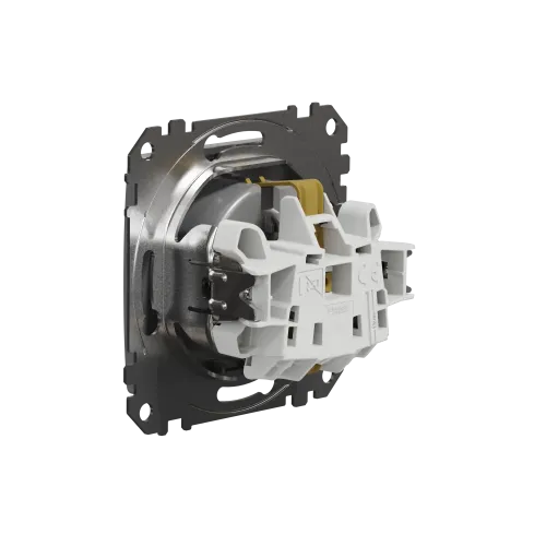 Розетка электрическая, алюминий, Sedna Design SDD113022