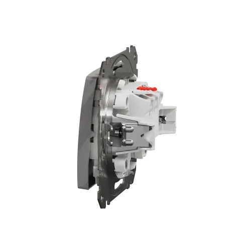 Выключатель 1 клавишный, алюминий, Sedna Design SDD113101
