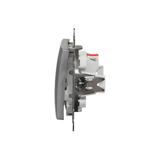 Выключатель 1 клавишный, алюминий, Sedna Design SDD113101
