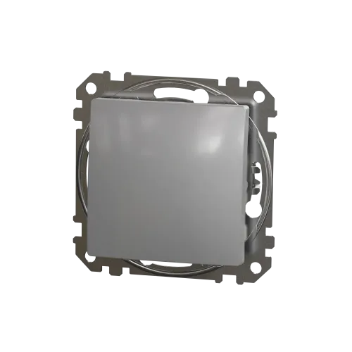 Выключатель 1 клавишный, алюминий, Sedna Design SDD113101