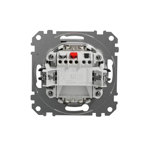 Выключатель с подсветкой 1 клавишный, алюминий, Sedna Design SDD113101L