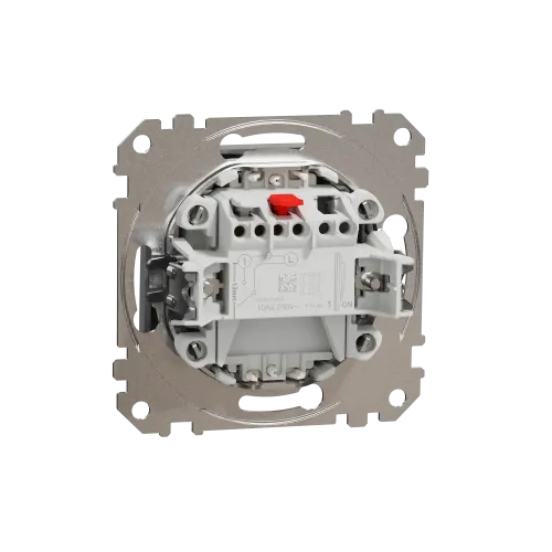 Выключатель с подсветкой 1 клавишный, алюминий, Sedna Design SDD113101L