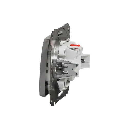 Выключатель с подсветкой 1 клавишный, алюминий, Sedna Design SDD113101L