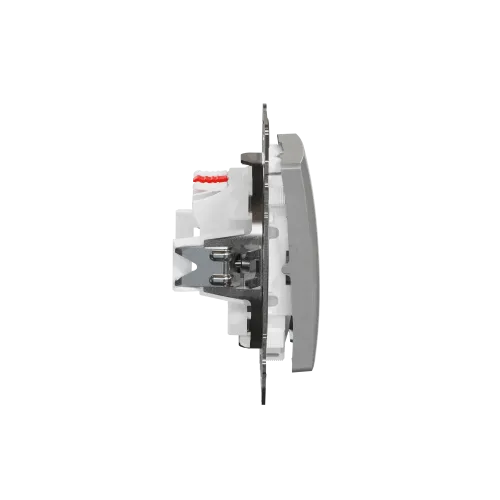 Выключатель 2 клавишный, алюминий, Sedna Design SDD113105