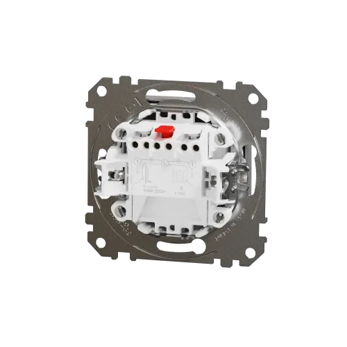 Выключатель 2 клавишный, алюминий, Sedna Design SDD113105
