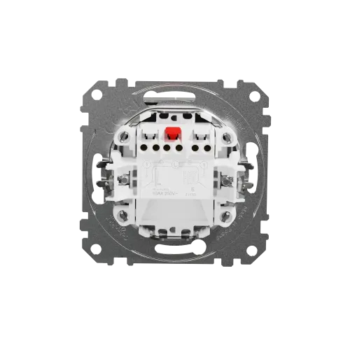 Выключатель 2 клавишный, алюминий, Sedna Design SDD113105