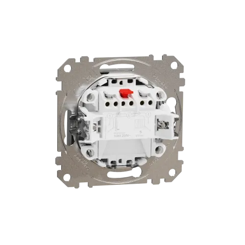 Выключатель 2 клавишный, алюминий, Sedna Design SDD113105