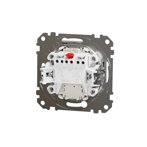 Выключатель с подсветкой 2 клавишный, алюминий, Sedna Design SDD113105L