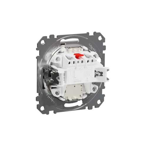 Выключатель с подсветкой 2 клавишный, алюминий, Sedna Design SDD113105L
