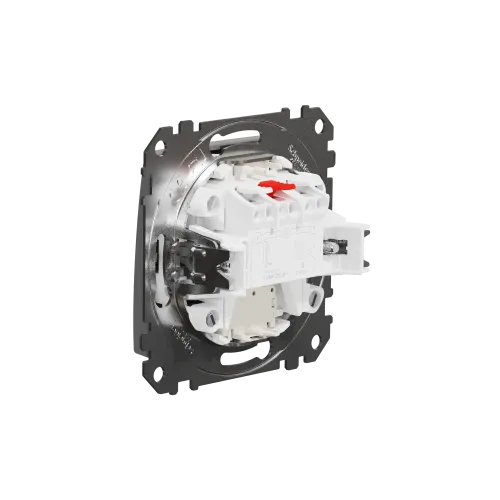 Выключатель с подсветкой 2 клавишный, алюминий, Sedna Design SDD113105L