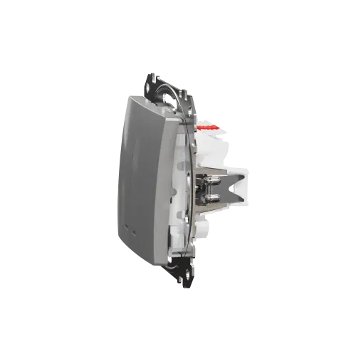 Выключатель с подсветкой 2 клавишный, алюминий, Sedna Design SDD113105L