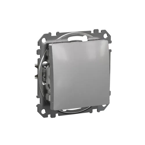 Выключатель проходной 1 клавишный, алюминий, Sedna Design SDD113106