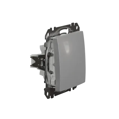 Выключатель проходной 1 клавишный, алюминий, Sedna Design SDD113106