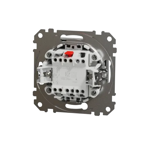 Выключатель проходной 1 клавишный, алюминий, Sedna Design SDD113106
