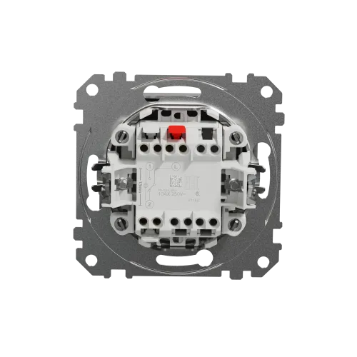 Выключатель проходной 1 клавишный, алюминий, Sedna Design SDD113106
