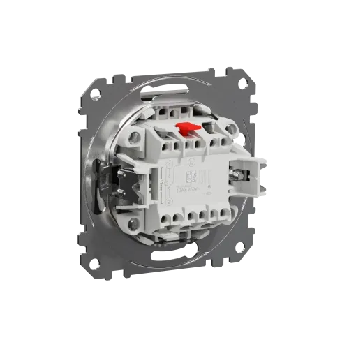 Выключатель проходной 1 клавишный, алюминий, Sedna Design SDD113106