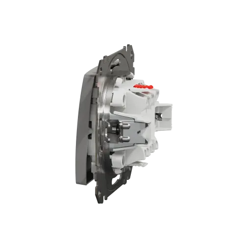 Выключатель проходной 1 клавишный, алюминий, Sedna Design SDD113106