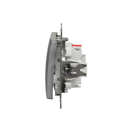 Выключатель проходной 1 клавишный, алюминий, Sedna Design SDD113106