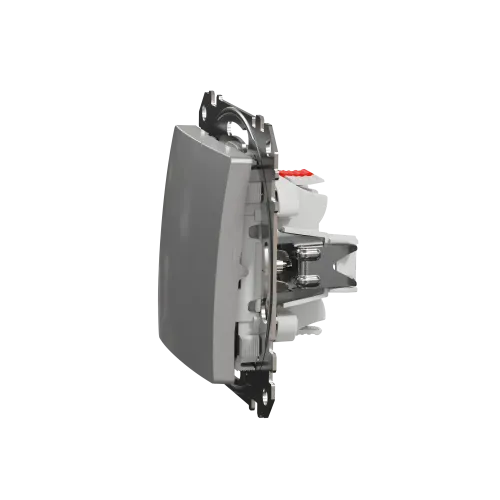 Выключатель проходной 1 клавишный, алюминий, Sedna Design SDD113106