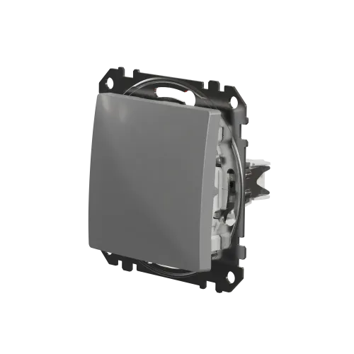 Выключатель проходной 1 клавишный, алюминий, Sedna Design SDD113106
