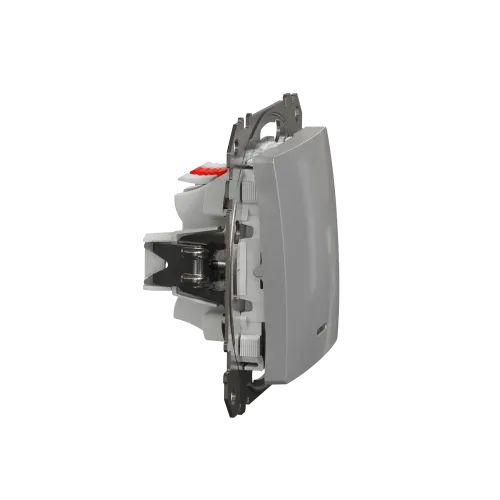 Выключатель перекрестный с подсветкой, алюминий, Sedna Design SDD113107L