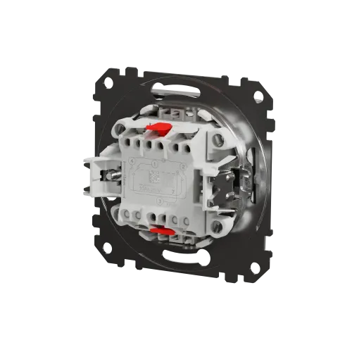 Выключатель перекрестный с подсветкой, алюминий, Sedna Design SDD113107L