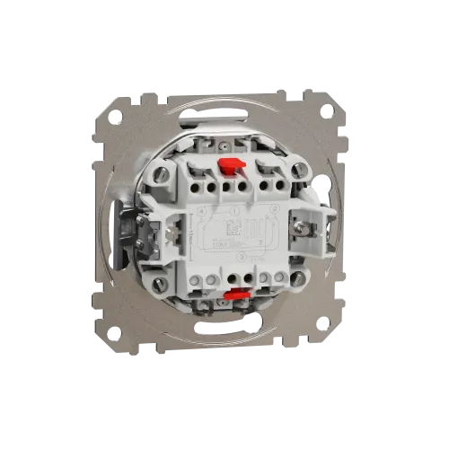 Выключатель перекрестный с подсветкой, алюминий, Sedna Design SDD113107L