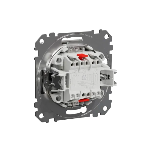 Выключатель перекрестный с подсветкой, алюминий, Sedna Design SDD113107L