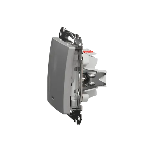 Выключатель перекрестный с подсветкой, алюминий, Sedna Design SDD113107L