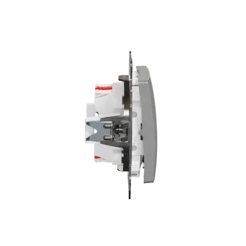 Выключатель проходной 2 клавишный, алюминий, Sedna Design SDD113108