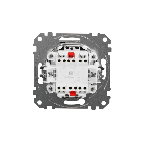 Выключатель проходной 2 клавишный, алюминий, Sedna Design SDD113108
