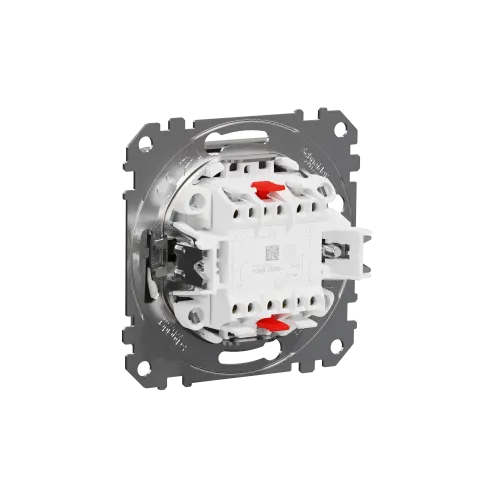 Выключатель проходной 2 клавишный, алюминий, Sedna Design SDD113108