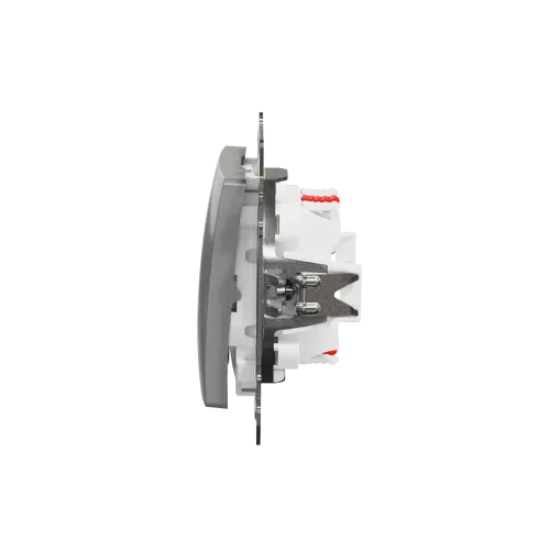Выключатель проходной 2 клавишный, алюминий, Sedna Design SDD113108
