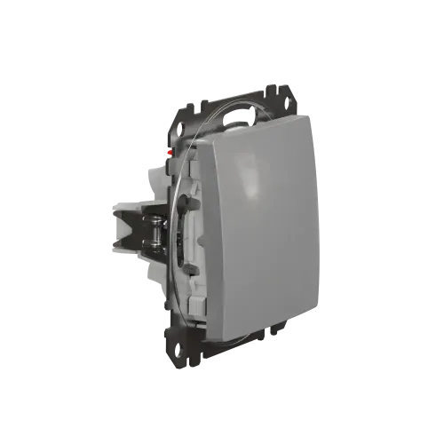 Кнопка проходная 1 клавишная, алюминий, Sedna Design SDD113116